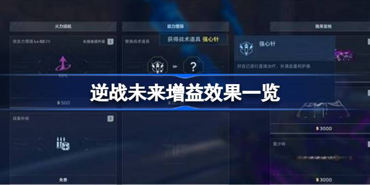 逆战未来增益效果一览