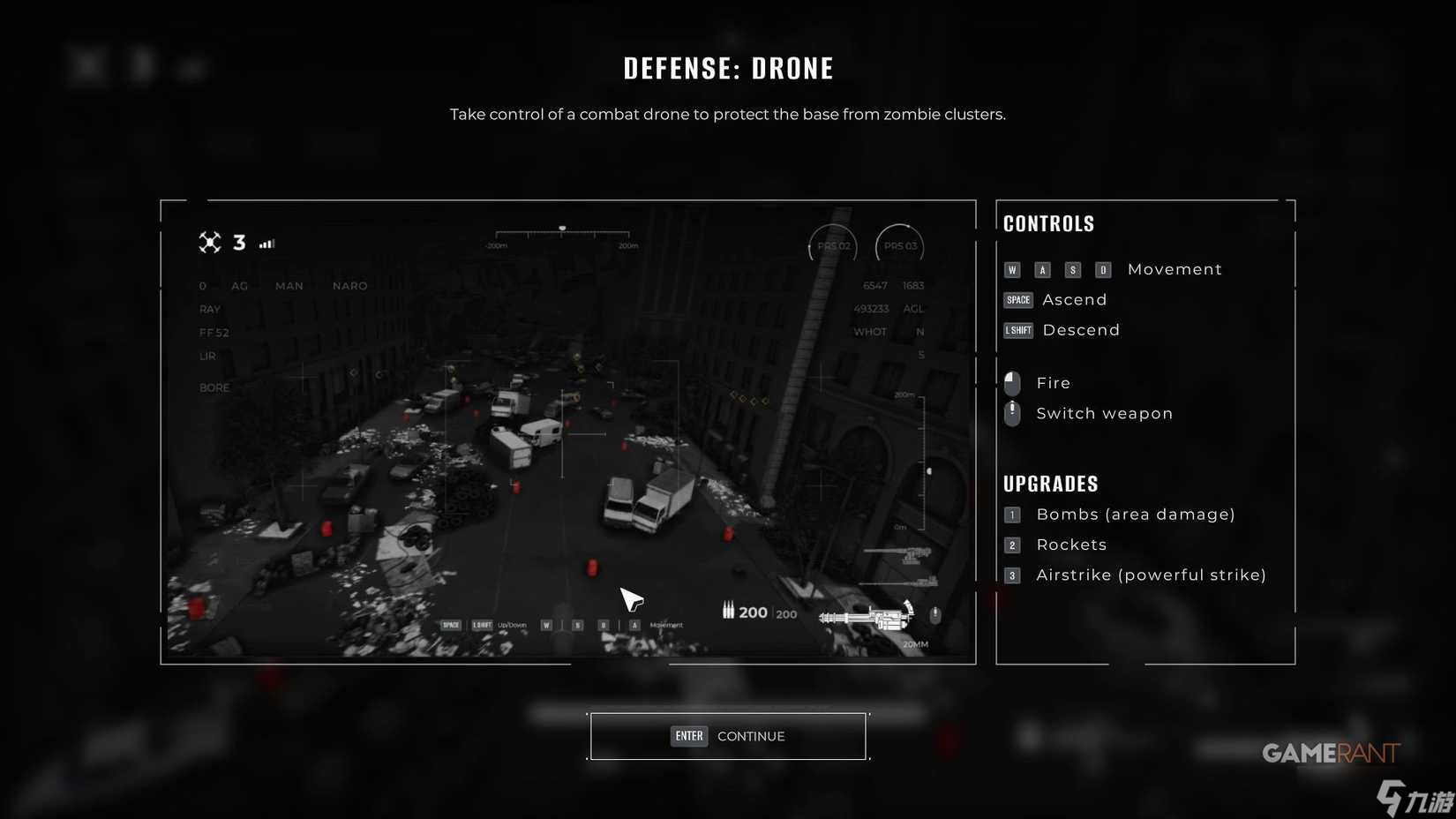 隔离区：最后检查站基地升级及发电机升级选项