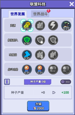 疯狂水世界联盟科技加点推荐