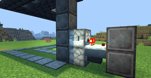 《我的世界：移动版》全自动按钮岩浆门搭建方法