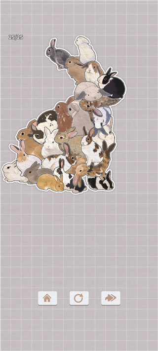 挤在一起的兔兔