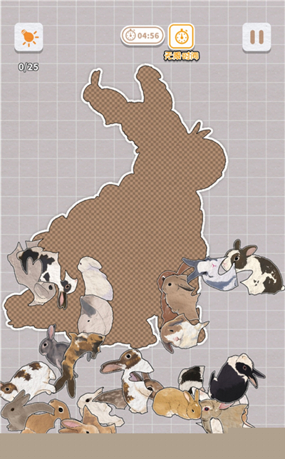 挤在一起的兔兔