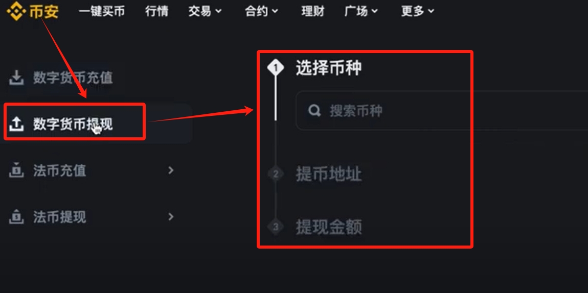 从币安平台转出发起提钱
