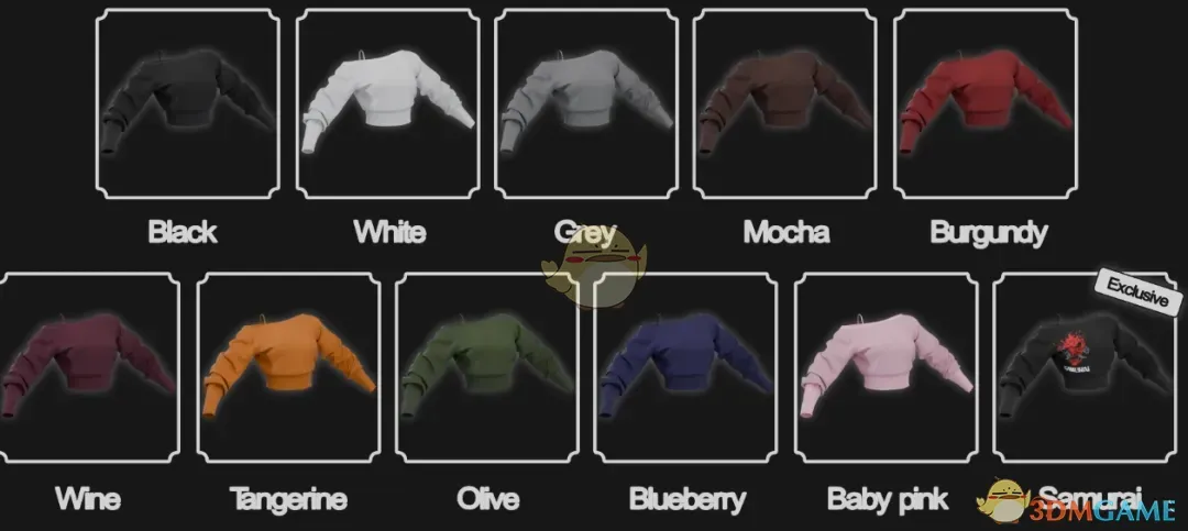 《赛博朋克2077》短款露肩毛衣MOD