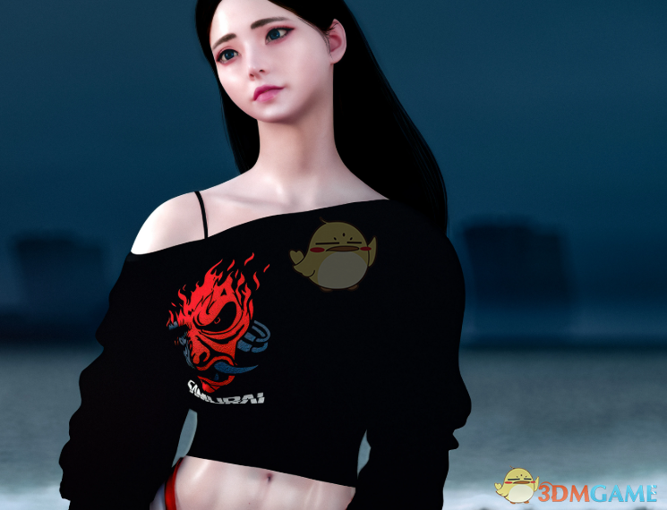 《赛博朋克2077》短款露肩毛衣MOD