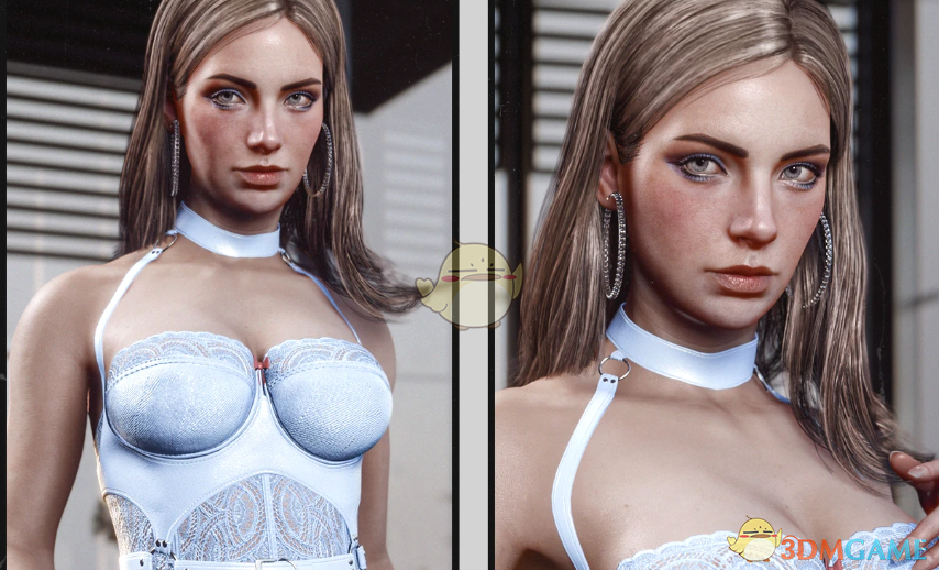 《赛博朋克2077》中分齐肩中长发MOD