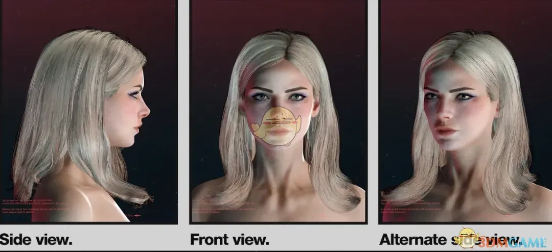 《赛博朋克2077》中分齐肩中长发MOD