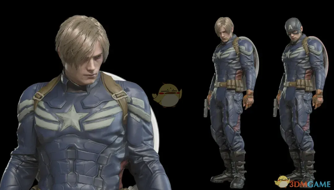 《生化危机4：重制版》里昂的漫威美国队长制服MOD