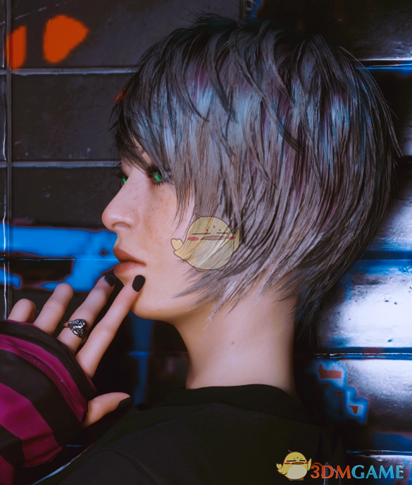 《赛博朋克2077》生化危机4阿什莉休闲发型MOD