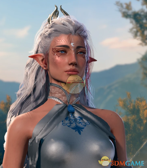 《博德之门3》塞露娜银丝连衣裙MOD