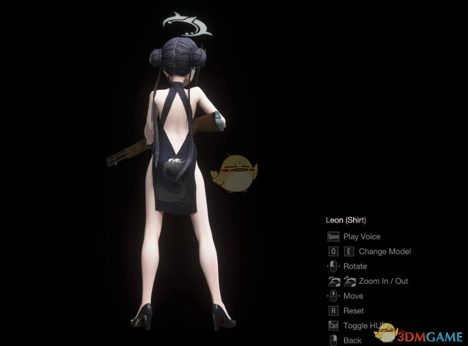 《生化危机4:重制版》蔚蓝档案龙华妃咲替换里昂MOD