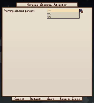 《星露谷物语》晨间耐力调节器MOD