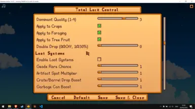 《星露谷物语》完全运气控制MOD