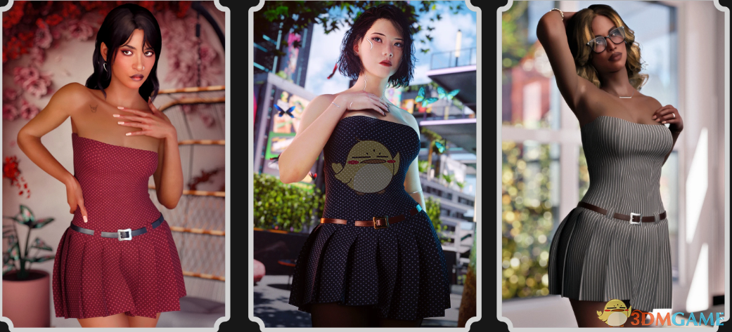 《赛博朋克2077》百褶迷你连体裙MOD