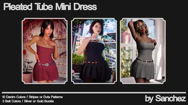 《赛博朋克2077》褶皱筒迷你裙MOD