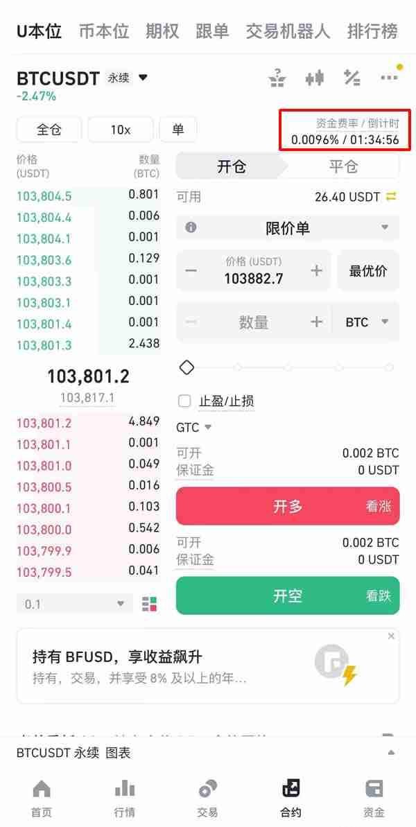 合约资金费率