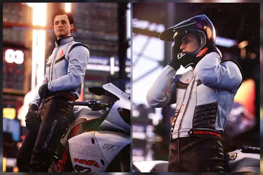 《赛博朋克2077》男性赛车队服MOD