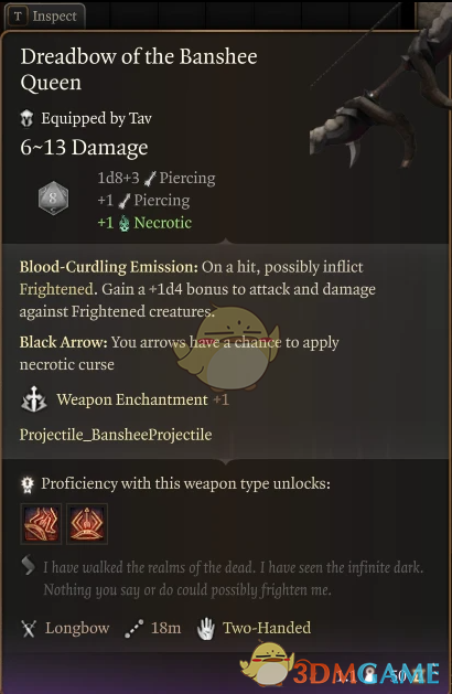 《博德之门3》希尔瓦娜斯骷髅之弓MOD