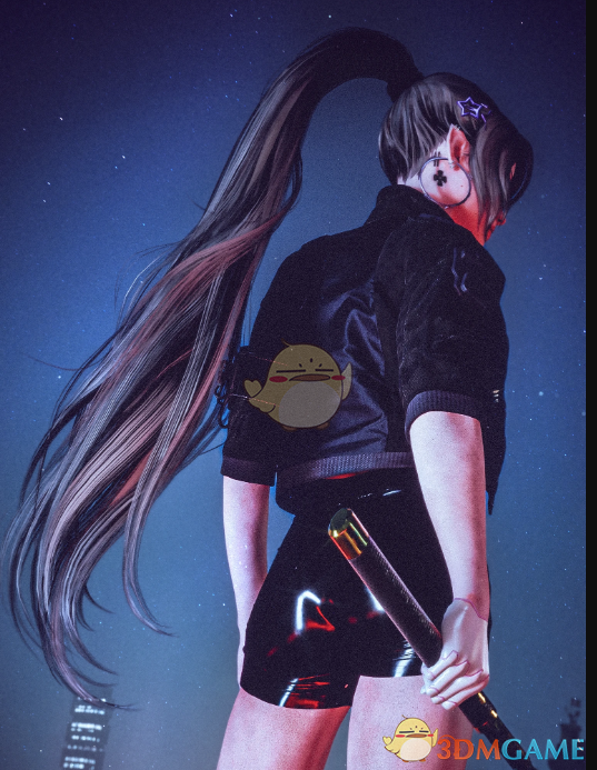 《赛博朋克2077》剑星伊芙高马尾发型MOD