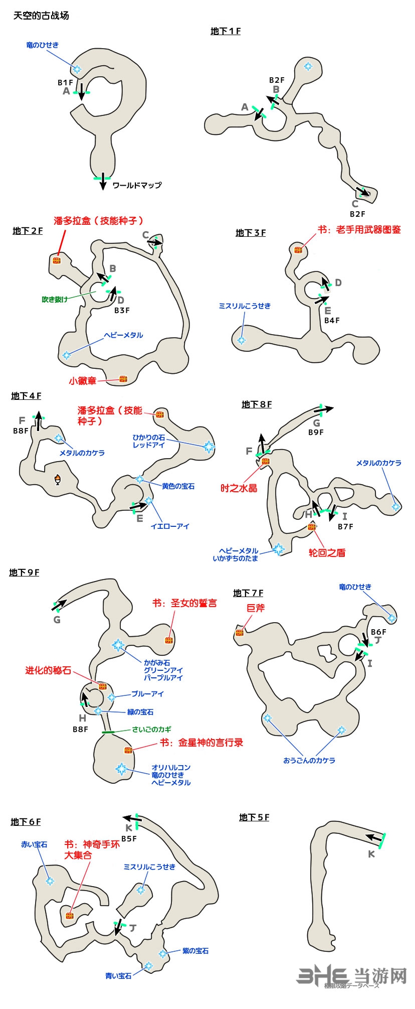 勇者斗恶龙11天空的古战场收集攻略 DQ11古战场收集地图