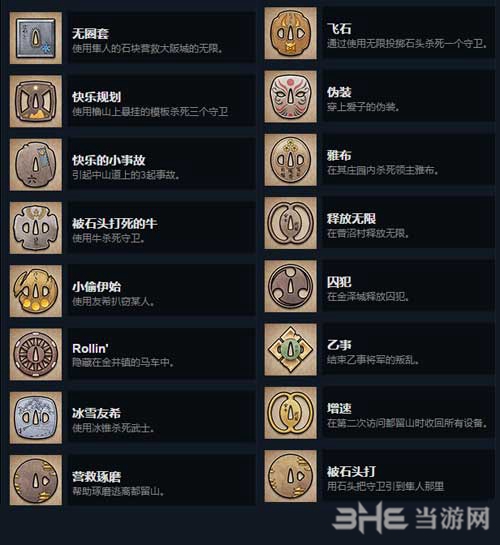 影子战术将军之刃成就一览 有哪些隐藏成就